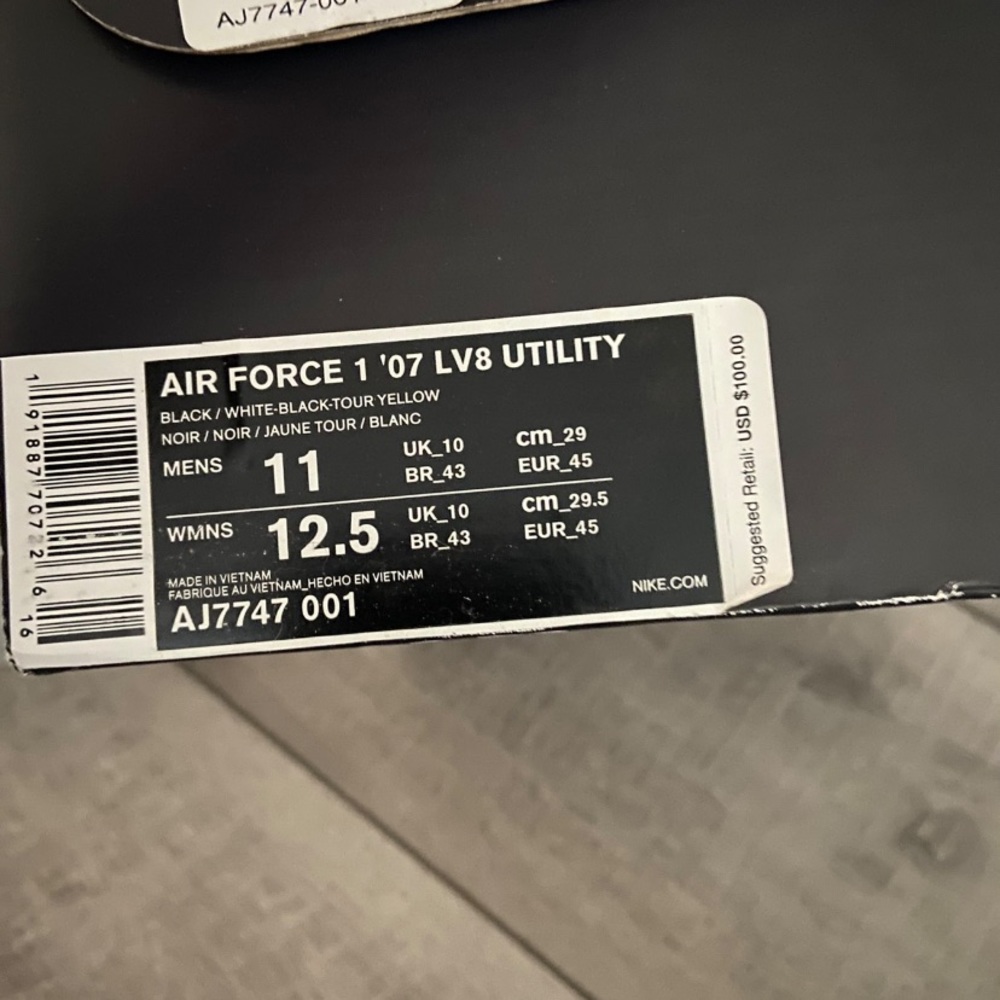 Nike Air Force 1 '07 LV8 Utility Black - Picture 4 of 6